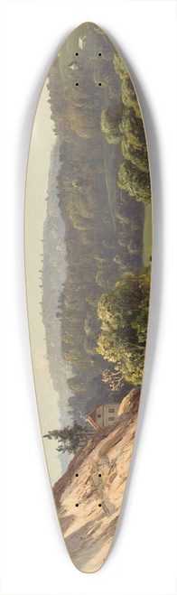 Jzef Marszewski - Near Vilnius  River landscape 39.3 inch art pintail longboard deck