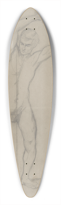 Jzef Simmler - Nude sketch to the executioner with an axe to the painting Martyrdom of St. Matthias 39.3 inch art pintail longboard deck