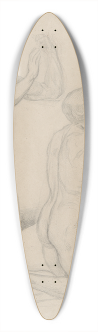 Jzef Simmler - Nude studies for the figures of David and Pius IX in the painting The Immaculate Conception of the Blessed Virgin Mary 39.3 inch art pintail longboard deck