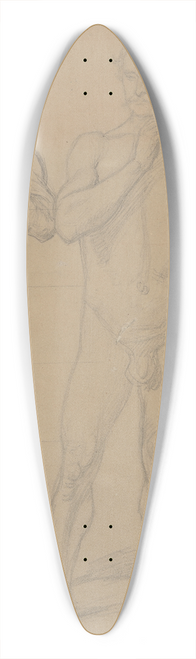 Jzef Simmler - Nude studies of the Canon of Cracow, Piotr Wysz, and Jagieo, and studies of hands of Jako of Tczyn for the painting Queen Jadwigas Oath 39.3 inch art pintail longboard deck