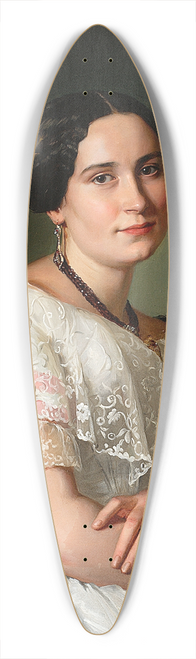Jzef Simmler - Portrait of Katarzyna Jahn, artists sister 39.3 inch art pintail longboard deck