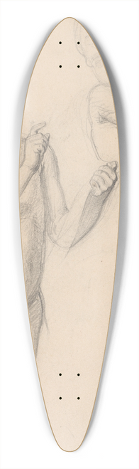 Jzef Simmler - Sketches of angels for the painting The Immaculate Conception 39.3 inch art pintail longboard deck