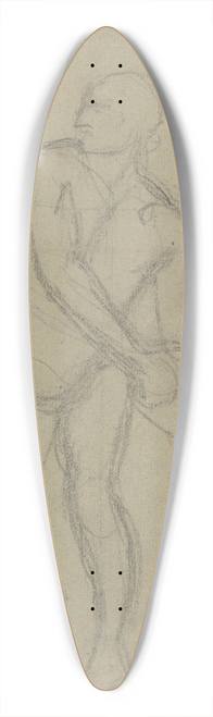 Jzef Simmler - Sketches of two male nudes for the painting Martyrdom of St. Matthias 39.3 inch art pintail longboard deck