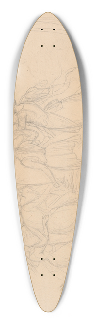 Jzef Simmler - Sketch of the composition to the scene from the first act of the Giselle ballet 39.3 inch art pintail longboard deck
