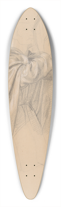Jzef Simmler - Study of Davids robes for the painting The Immaculate Conception of the Blessed Virgin Mary 39.3 inch art pintail longboard deck