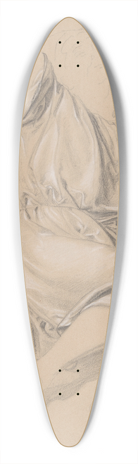 Jzef Simmler - Study of Jacobs robes for the painting The Immaculate Conception of the Blessed Virgin Mary 39.3 inch art pintail longboard deck