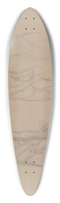 Jzef Simmler - Three sketches of male nudes for the painting Martyrdom of St. Matthias 39.3 inch art pintail longboard deck