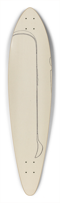 Kalamian Walton - Silver Sugar Tongs 39.3 inch art pintail longboard deck