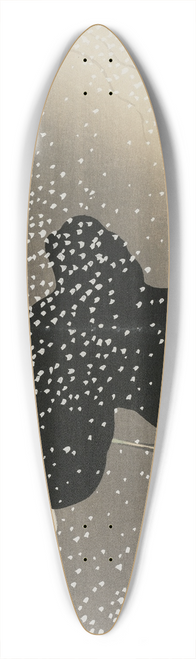 Kamisaka Sekka - Swirling Snow (Tomoe no yuki) 39.3 inch art pintail longboard deck