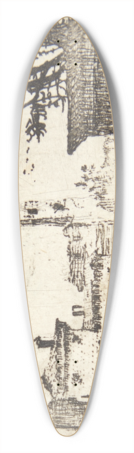 Karel Dujardin - Bygninger med kvadratisk trn 39.3 inch art pintail longboard deck