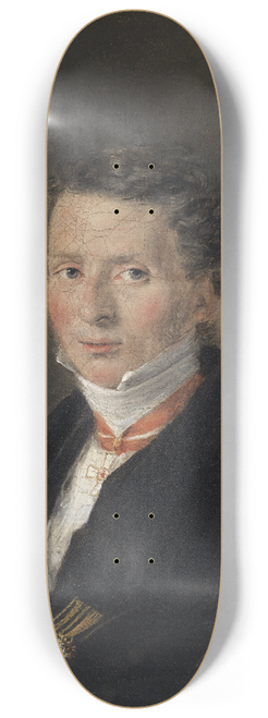 Christian Albrecht Jensen - Mathias Friis von Irgens-Bergh, Danish Charg dAffaires in Dresden 8.25 inch art skate deck
