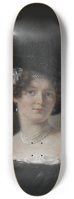 Christian Albrecht Jensen - Mathilde Theresia von Irgens-Bergh, ne Holsten, the Wife of Mathias Friis von Irgens-Bergh 8.25 inch art skate deck