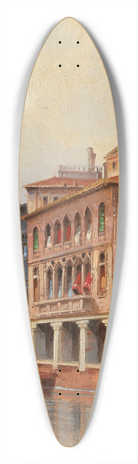 Karl Kaufmann - Venice, Canal Scene 39.3 inch art pintail longboard deck