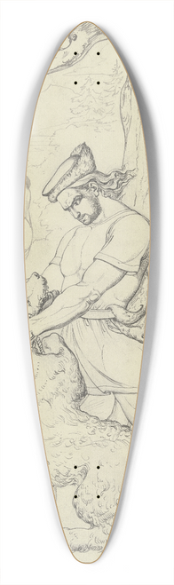 Karl Sandhaas - Siegfried fngt den Bren 39.3 inch art pintail longboard deck
