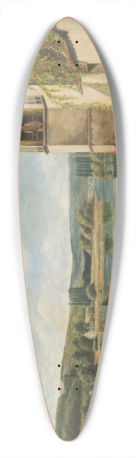 Karl Vikas - A Chateau by the Lake 39.3 inch art pintail longboard deck