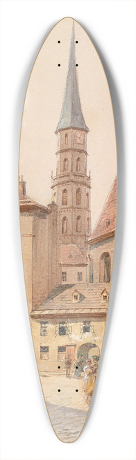 Karl Wenzel Zajicek - Blick von der Stallburggasse zur Michaelerkirche 39.3 inch art pintail longboard deck