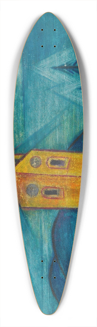 Karl Wiener - Der Turm 39.3 inch art pintail longboard deck