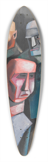 Karl Wiener - Drei Mnner, o.J. 39.3 inch art pintail longboard deck