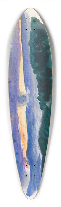 Karl Wiener - Naturstudie IX 39.3 inch art pintail longboard deck