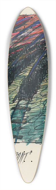 Karl Wiener - Zge an die Front 39.3 inch art pintail longboard deck
