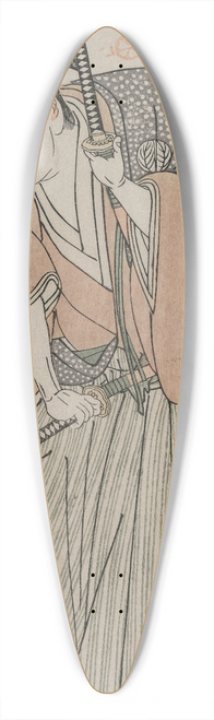 Katsukawa Shun'ei - Onoe Matsusuke I as a Samurai Standing Beneath a Cherry Tree 39.3 inch art pintail longboard deck