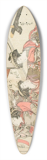 Katsukawa Shunsh - Scene in a Brothel from A Mirror of Beautiful Women of the Green Houses Compared 39.3 inch art pintail longboard deck