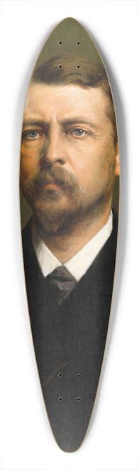 Kazimierz Pochwalski - Portrait of Raimund Grbl (Vienna 1847-1898) 39.3 inch art pintail longboard deck