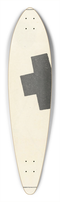 Kazimir Malevich - Small Black Cross 39.3 inch art pintail longboard deck