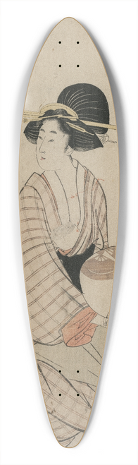 Kitagawa Utamaro - An Attractive Woman Who Looks Like the Actor Iwai Hanshiro V 39.3 inch art pintail longboard deck