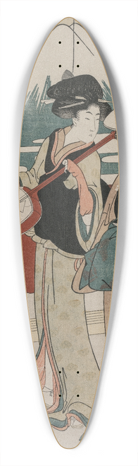 Kitagawa Utamaro - Chushingura: Act VIII of The Storehouse of Loyalty 39.3 inch art pintail longboard deck