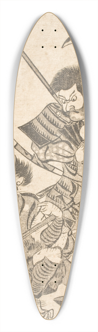 Kitagawa Utamaro - Souvenir Print from tsu; Benkei with Weaponry and a Demon with a Samisen 39.3 inch art pintail longboard deck