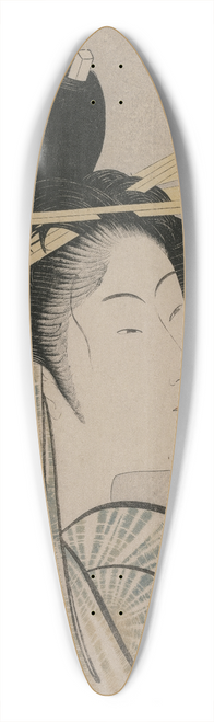 Kitagawa Utamaro - The Courtesan Takigawa of Ogiya (from the series Seven Aspects of Komachi in the Green Houses) 39.3 inch art pintail longboard deck