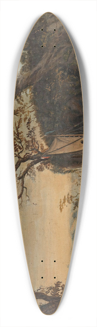 Knud Baade - Landscape 39.3 inch art pintail longboard deck