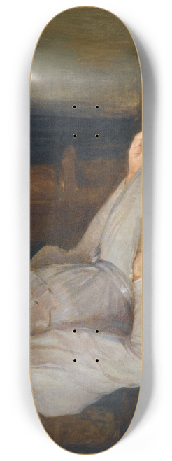 Christian Krohg - Girl In White 8.25 inch art skate deck