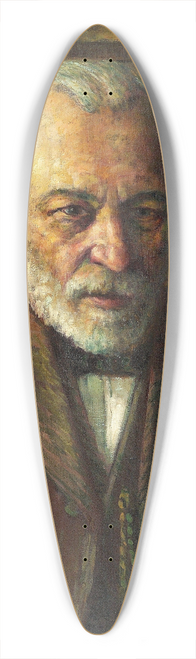 Konrad Mgi - Luuletaja Friedrich Kuhlbarsi portree 39.3 inch art pintail longboard deck