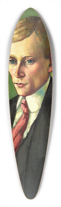 Konrad Mgi - Portrait of a Man 39.3 inch art pintail longboard deck