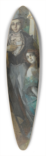 Konstantin Alexeevich Korovin - Pushkin And The Muse 39.3 inch art pintail longboard deck