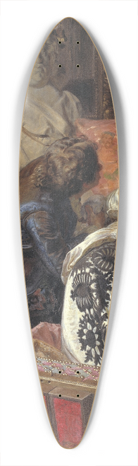 Kristian Zahrtmann - The Death Of Queen Sophie Amalie 39.3 inch art pintail longboard deck