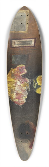 Laurits Andersen Ring - Kunstnerens hustru Sigrid syende ved lampelys. Karrebksminde 39.3 inch art pintail longboard deck