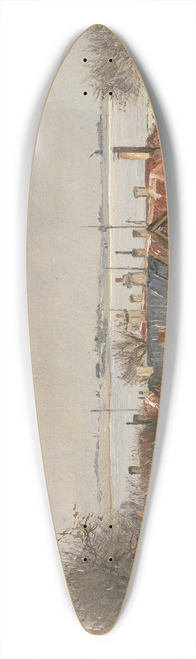 Laurits Andersen Ring - View from Roskilde towards the Fiord 39.3 inch art pintail longboard deck