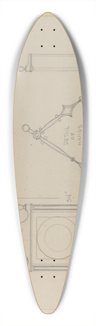 Lawrence Phillips - Clock 39.3 inch art pintail longboard deck