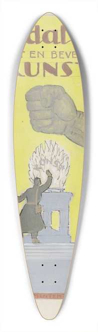 Leo Gestel - Ontwerp affiche voor propaganda kunstbescherming in het leger 39.3 inch art pintail longboard deck