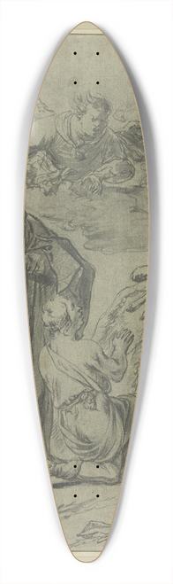 Leonaert Bramer - Abraham im Begriff seinen Sohn Isaak zu opfern, erblickt den Engel 39.3 inch art pintail longboard deck