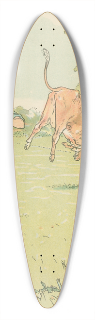 Leonard Leslie Brooke - Milkmaid and cows in a field 39.3 inch art pintail longboard deck