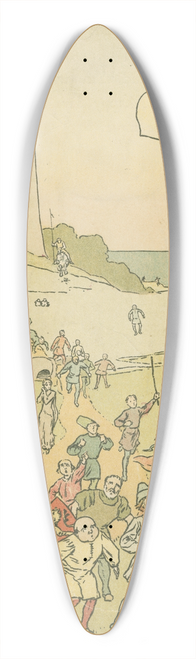 Leonard Leslie Brooke - Tom Thumb hitches a ride on a butterfly 39.3 inch art pintail longboard deck