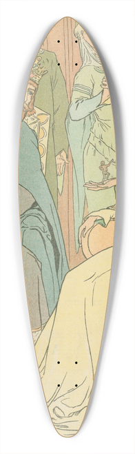 Leonard Leslie Brooke - Tom Thumb with the king and queen 39.3 inch art pintail longboard deck