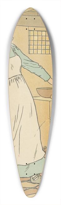 Leonard Leslie Brooke - Tom trapped in a pudding 39.3 inch art pintail longboard deck