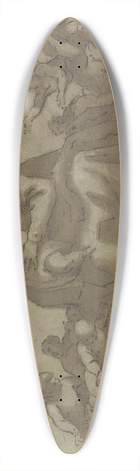 Leonardo Corona - Madonna mit Kind in Wolken, von Engeln umgeben 39.3 inch art pintail longboard deck