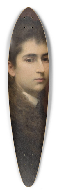 Leopold Horowitz - Portrait of a girl with loose hair 39.3 inch art pintail longboard deck
