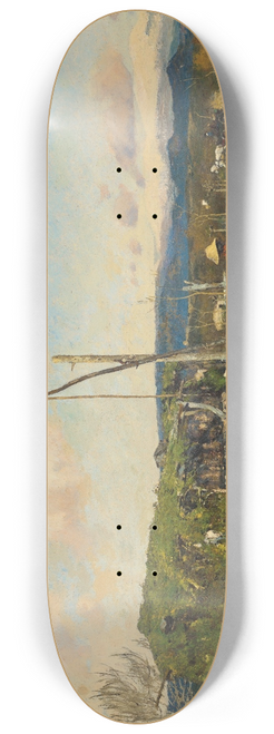 Adrian Scott Stokes - Winter Morning in the Riviera, at the Well 8.25 inch art skate deck